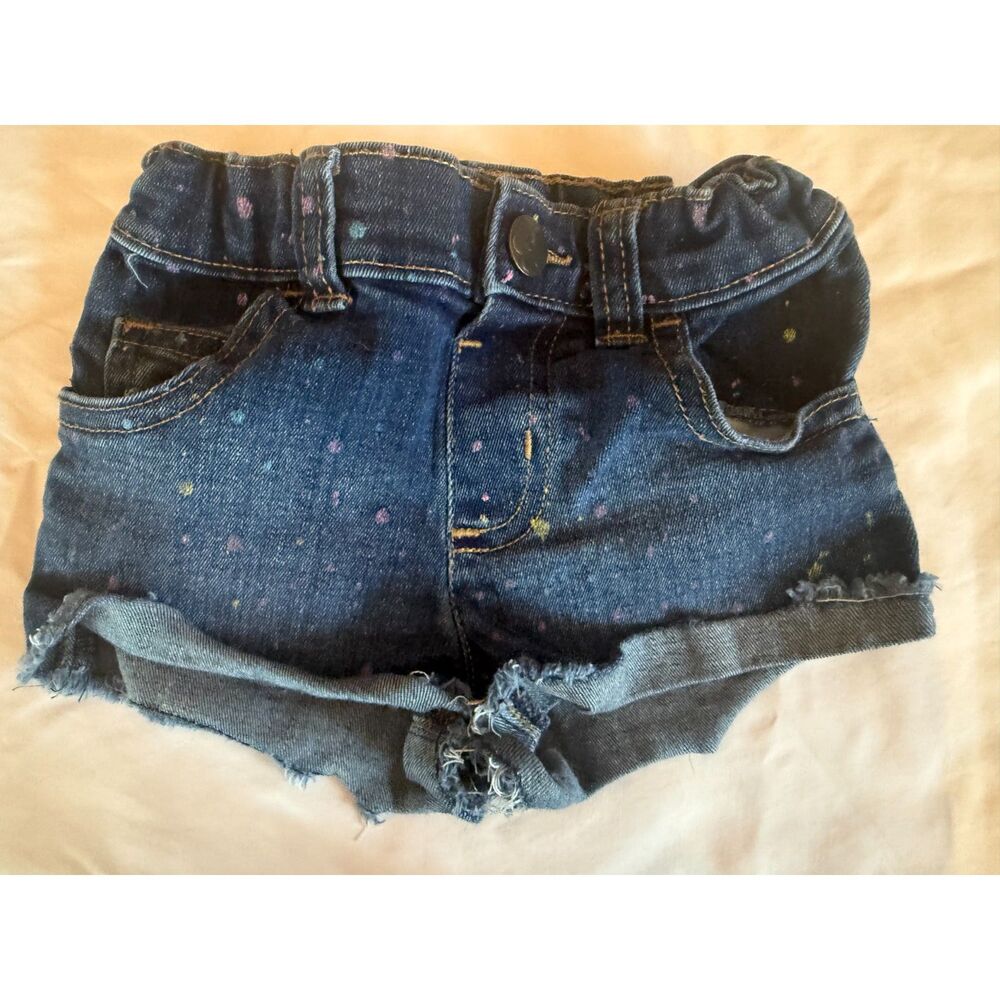Bundle of 2 Toddler Girls Jean Shorts Size 3T EUC